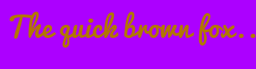 Image with Font Color B27600 and Background Color AC00FF